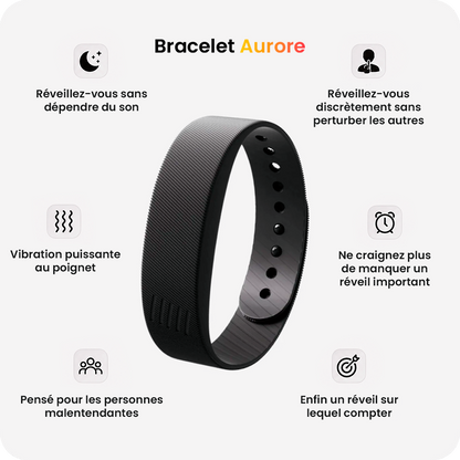 Aurore™ - Réveil Vibrant Silencieux pour Malentendants / Sourds