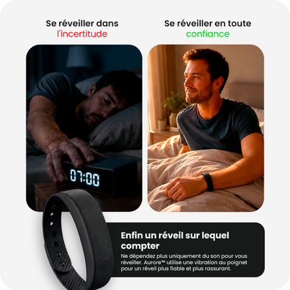 Aurore™ - Réveil Vibrant Silencieux pour Malentendants / Sourds